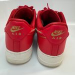 Nike AF1 '07 Low Red Gold Sneakers Women's Sz 9 A02132-602 Trainers Photo 5