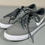 Nike Gray Grey Logo Canvas Skateboard Sneakers Trainers Kicks Shoes Size 8 🤍🩶 Photo 0