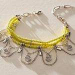 Free People #93 NWT Marley Anklet in Neon Yellow Photo 1