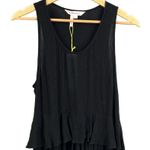 BCBGeneration Dress Black Sleeveless Ruffled Peplum Waist Maxi Lightweight Large Photo 1