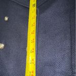 ZARA  WOMAN  WOOL BLEND CROPPED COAT JACKET GOLD BUTTON Navy size Small Photo 6