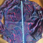 Ralph Lauren Lauren  High Neck Flowing Paisley Top, Size Medium, NWT Photo 4
