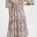 SEA New York Size 10 Calla Cheetah Brown Puff Sleeve A Photo 0