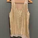 The Limited B23-Women's  Tank Top Size L Gold Sequin Sleeveless Photo 0
