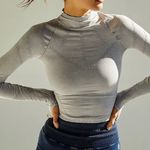 Free People Movement  Good Karma Hi-Neck Seamless Top Gray M/L Long Sleeve Top Photo 12
