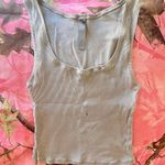 SKIMS cotton rib tank top in khaki mint green Photo 0