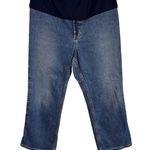 Gap Denim Blue Maternity Jeans Size Small Body Pull On Back Pockets Opening leg Photo 0
