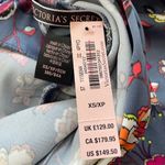 Victoria's Secret NWT Victoria’s Secret Gray Silvery Satin Long-Sleeve Floral Jumpsuit Size XS Photo 8