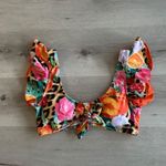 Beachsissi Bandeau Bikini Top Orange Print XL NWT Photo 2