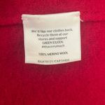 Eileen Fisher Women Cardigan Wrap M Red Long Line Merino Wool Classic Office Photo 11