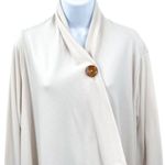 Anthropologie NEW Bobeau One Button Wrap Cardigan Drape Blouse Top Asymmetrical Ivory White XL Photo 4