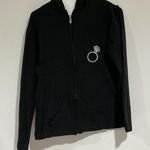 Woman’s In Your Face Apparel Black Medium zip Up Hoodie Rhinestone Bride Photo 0