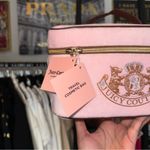 Juicy Couture Pink Velour Travel Cosmetic Bag With Rhinestone Crest Photo 5