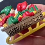 American Greetings Children In A Sleigh Christmas Holiday Brooch Pin Photo 1