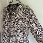 Emery Rose button down cheetah print Peplin shirt Black Size L Photo 1