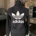 Adidas  Trefoil TRF Crew Sweat Black Sweater Size XS NWT Photo 7