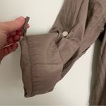 J.Crew linen long sleeve top in taupe
color. Sleeves could be rolled up. Size S Photo 3