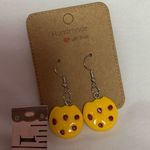 Handmade Chocolate Chip Cookies Earrings Yellow Photo 4