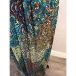 5th & Love 5th Love Maxi Dress V Neck Open Back Short Sleeve peacock Colors Designs XL Photo 5