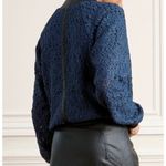 Stella & Dot  The Downtown Navy Lace Bomber Jacket Size Large Photo 1