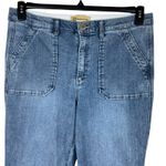 Democracy SZ 16 "Ab"technology Wide Leg Jeans Stretch Frayed Hem Hi-Rise Pockets Photo 1