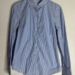 J.Crew  haberdashery shirt Xs Blue White Stripe‎ Collar Button Down CP Photo 0
