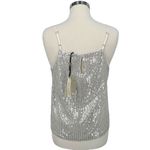 Vine & Love Silver Sequin Sleeveless Party Night Out Tank Top Size Medium NWT Photo 6