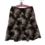 Ann Taylor Brown with Embroidered Palms Lined Skirt 4 Photo 3