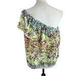 Yumi Kim NWT Designer Women’s Large Top Floral One-Shoulder Blouse Size L Romantic Photo 1