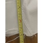 Free People  Denim Mini Skirt Size 27 Cream NEW Button Front‎ Raw Hem Distressed Photo 4