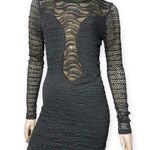 Nightcap Women’s Size 2 M Black Crochet Lace Cut Out Long Sleeve Mini Dress Photo 0