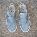 ZARA blue denim distressed sneakers Photo 1