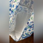 Blue & white floral halter top Photo 2