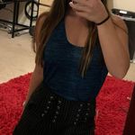 She & Sky  Pinstripe Lace Up High Waisted Shorts Photo 4