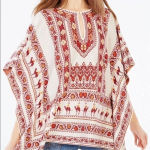 BCBGMAXAZRIA  | Boho Aztec Poncho Shrug Kalanie Caravan Knit Size S Small - RARE Photo 1