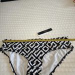 Alex Marie Geo Black & White Mid Waist Bikini Bottom Swim Size 12 Photo 2