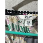 Crown & Ivy  Womens‎ 1X V-Neck Floral Print Blouse With Belt Photo 5