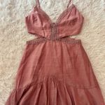 INDIKAH Rose Mauve Cutout Mini Dress – Size M Photo 2