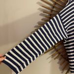 Eileen Fisher Striped Navy & White Sweater Linen Sz L Classic Fisherman Preppy Photo 10