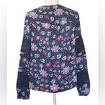 Lucky Brand Floral Lace Top - Blue and Pink size M new Photo 3