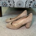 Sam Edelman Women’s Junie Suede Block Heels Round Toe Pumps Beige Taupe Size 9 Photo 1