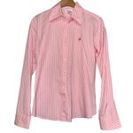 Lilly Pulitzer  Vintage Women’s 6 Pink White Striped Button Up Long Sleeve Shirt Photo 0