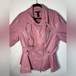 Ashley Stewart  Mauve Leather Jacket Photo 4