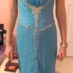 Tiffany Designs Blue Beaded Formal Dress Photo 0