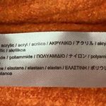 ZARA Orange Ribbed Knit 3/4 Sleeve Mock Neck Pullover Cropped Sweater Top Size S Photo 4