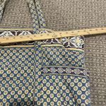 Vera Bradley  Bag Villager Blue Yellow Large Shoulder Paisley Geometric Design Photo 4