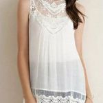Entro  Crochet & Lace Trim Tank Top White Size Small Photo 0