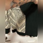 Staring At Stars  Anthropologie Black & Cream Patterned Open Cardigan Sweater Photo 4