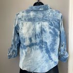 Poetry  Blue boxy Tie-Dye Casual button down Shirt Photo 1