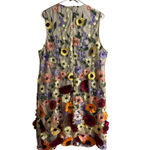 Floral Embroidered Sleeveless Dress Yellow Size 4X Photo 6